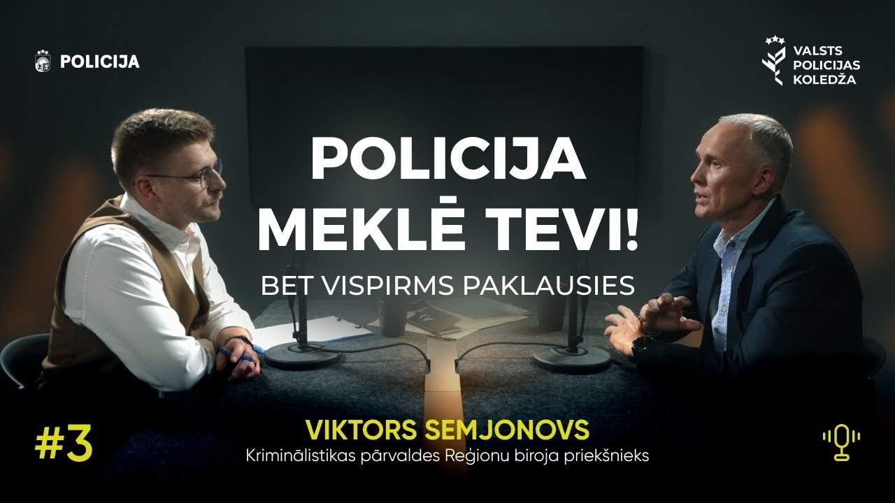 Podcast series recorded by VYSE for the State Police of Latvia