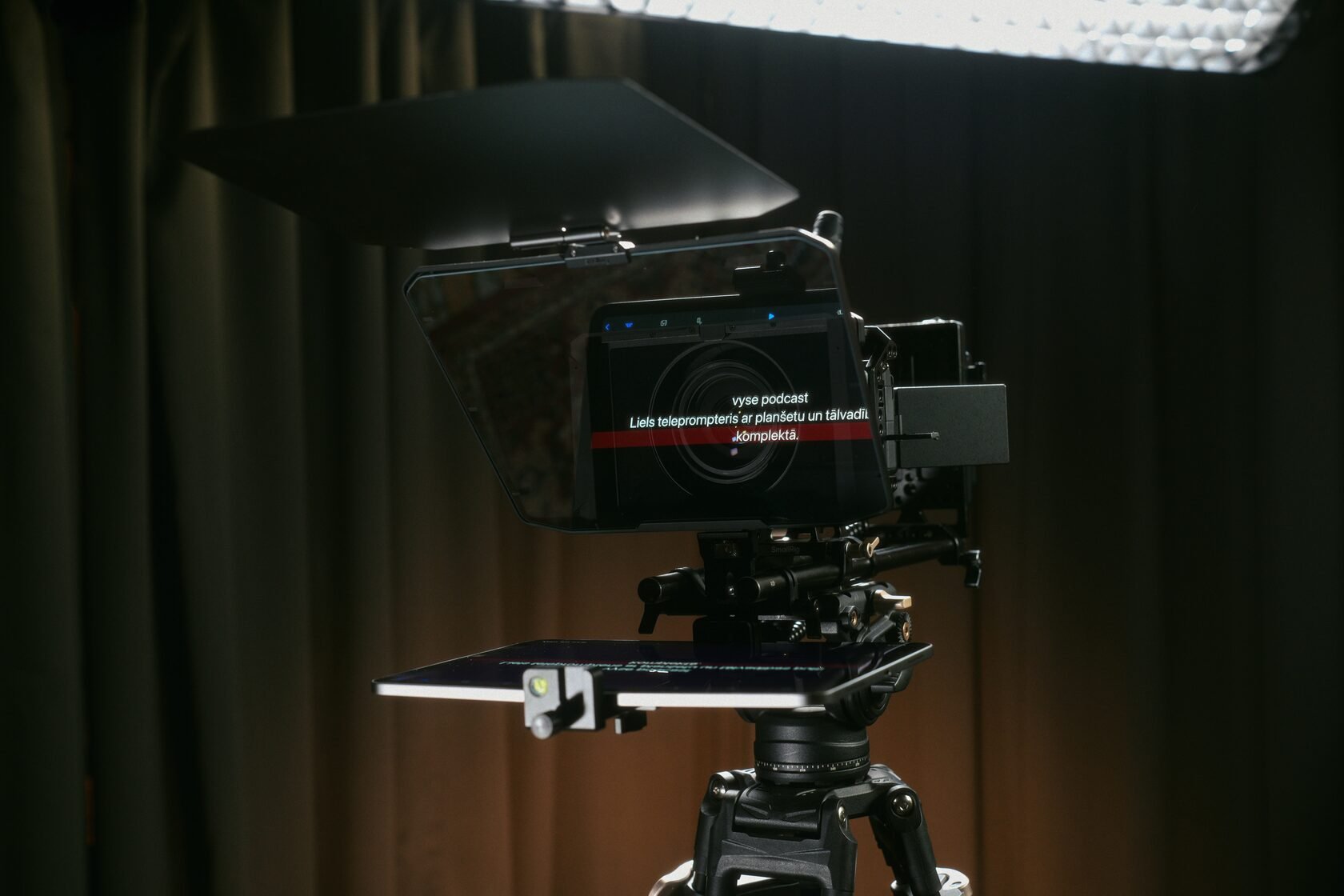 Camera with teleprompter for vertical video
